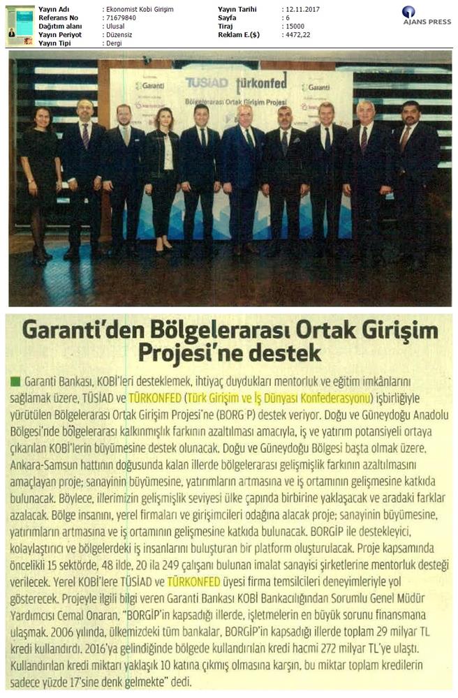 TÜRKONFED Ve TÜSİAD Borgiptanitim Toplantısı Medya Yansimalari 31 Ekim 2017 - 29