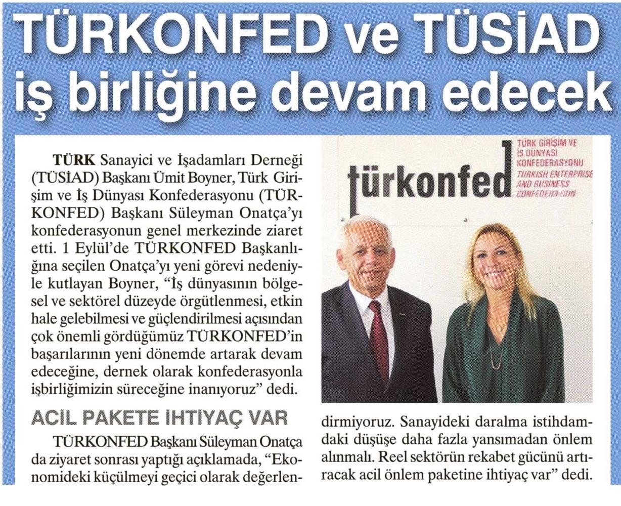 TÜRKONFED Ve TÜSİAD İşbirliği - 1