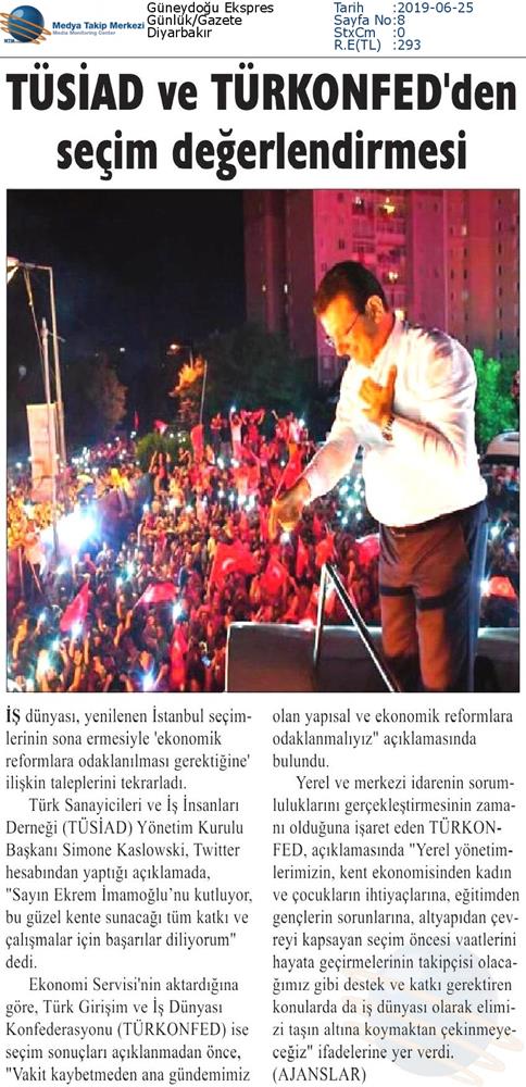 TÜRKONFED Yerel Secim Medya Yansimalari - 7