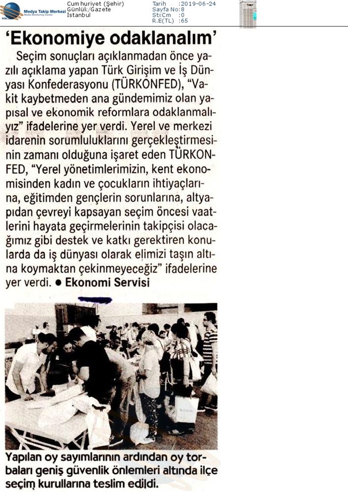 TÜRKONFED Yerel Secim Medya Yansimalari - 10