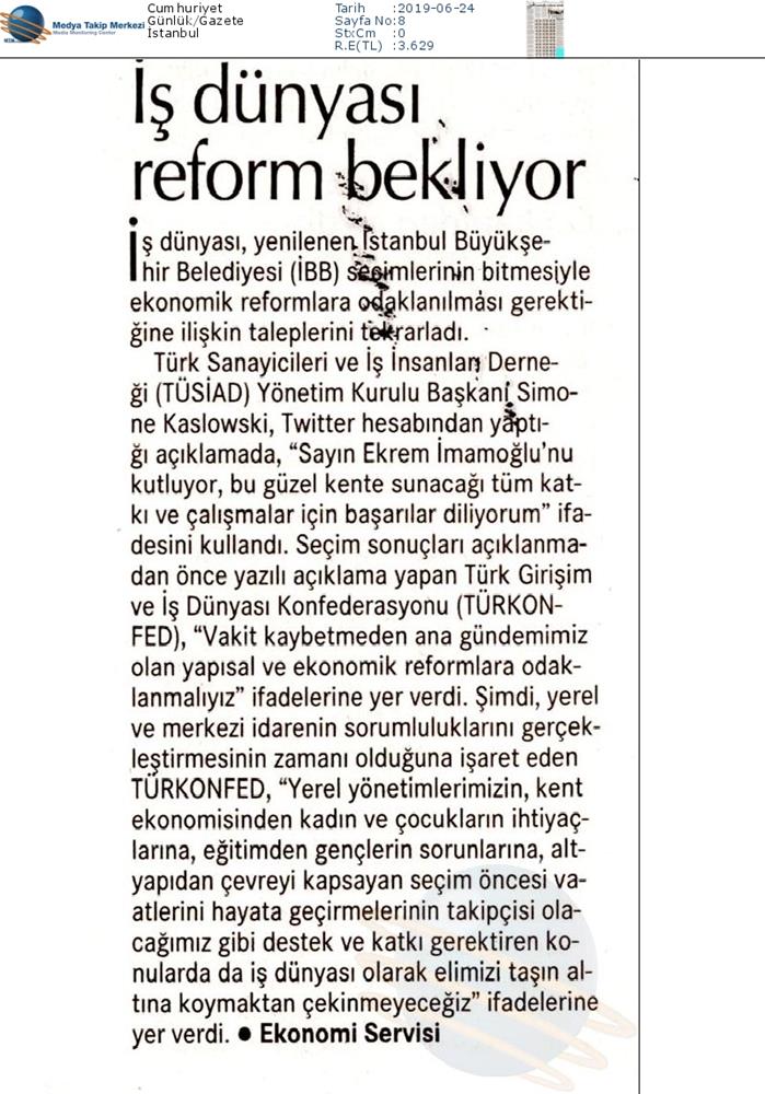 TÜRKONFED Yerel Secim Medya Yansimalari - 13