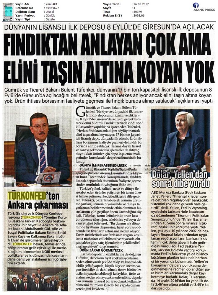 TÜRKONFED Yönetim Kurulu Ankara Temaslari Medya Yansimalari 23 24 Agustos 2017 Ankara - 20