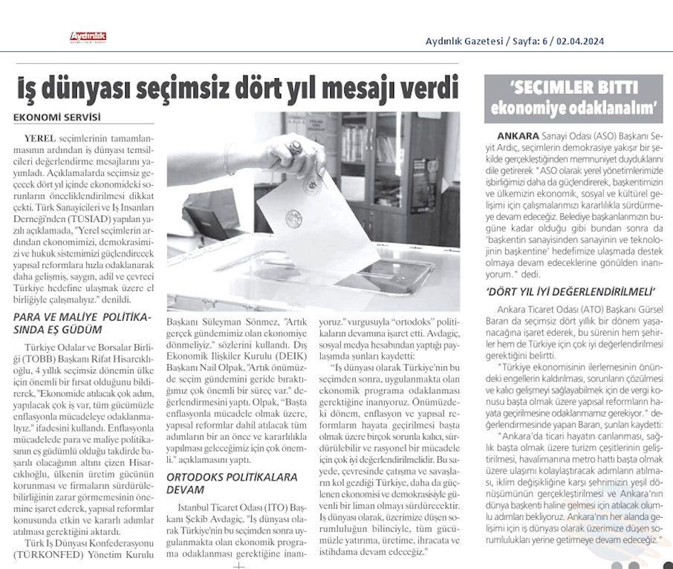 TÜRKONFED Yönetim Kurulu Başkani Suleyman Sönmez Gun Birlik Ve Beraberlik Gunudur - 5