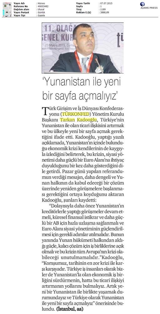 TÜRKONFED Yunanistan Ekonomik Krizi Aciklamasi Yansimalari - 4