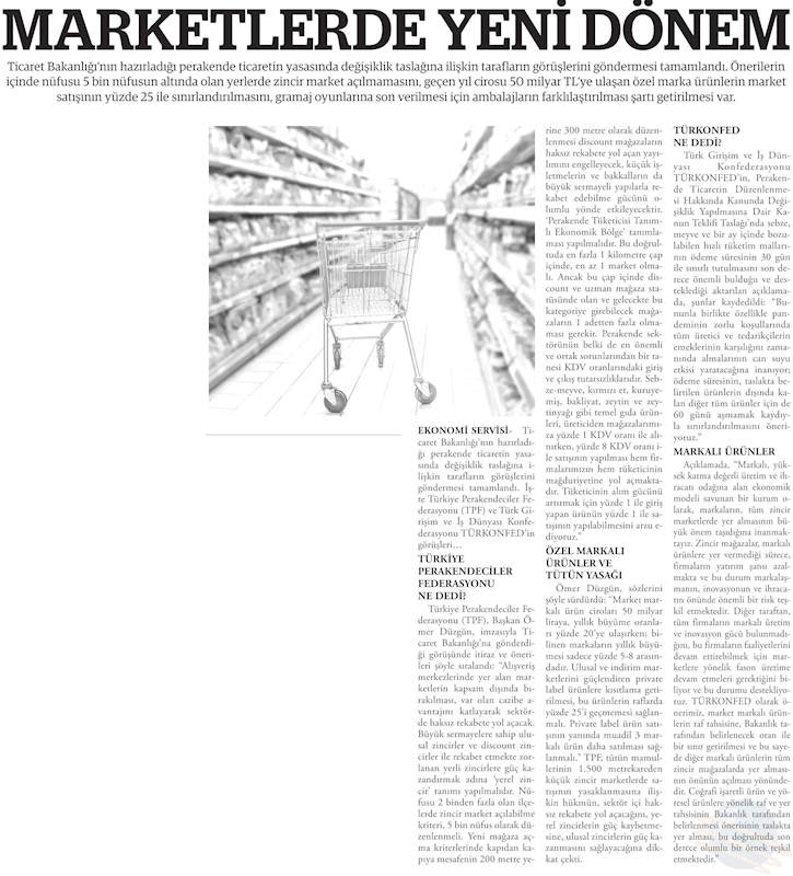 TÜRKONFED Zincir Market Duzenlemesi Basin Aciklamasinin Basin Yansimalari 17 Subat 2021 - 3