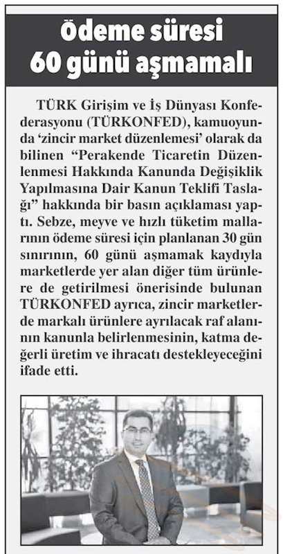 TÜRKONFED Zincir Market Duzenlemesi Basin Aciklamasinin Basin Yansimalari 17 Subat 2021 - 7