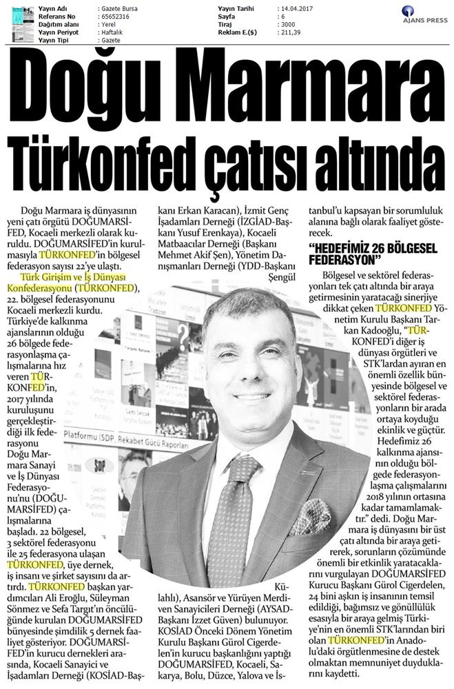 Turkonfedin 22 Bolgesel Federasyonu Dogumarsifed Kuruldu Basin Bulteni Medya Yansimalari 14 Nisan 2017 - 17