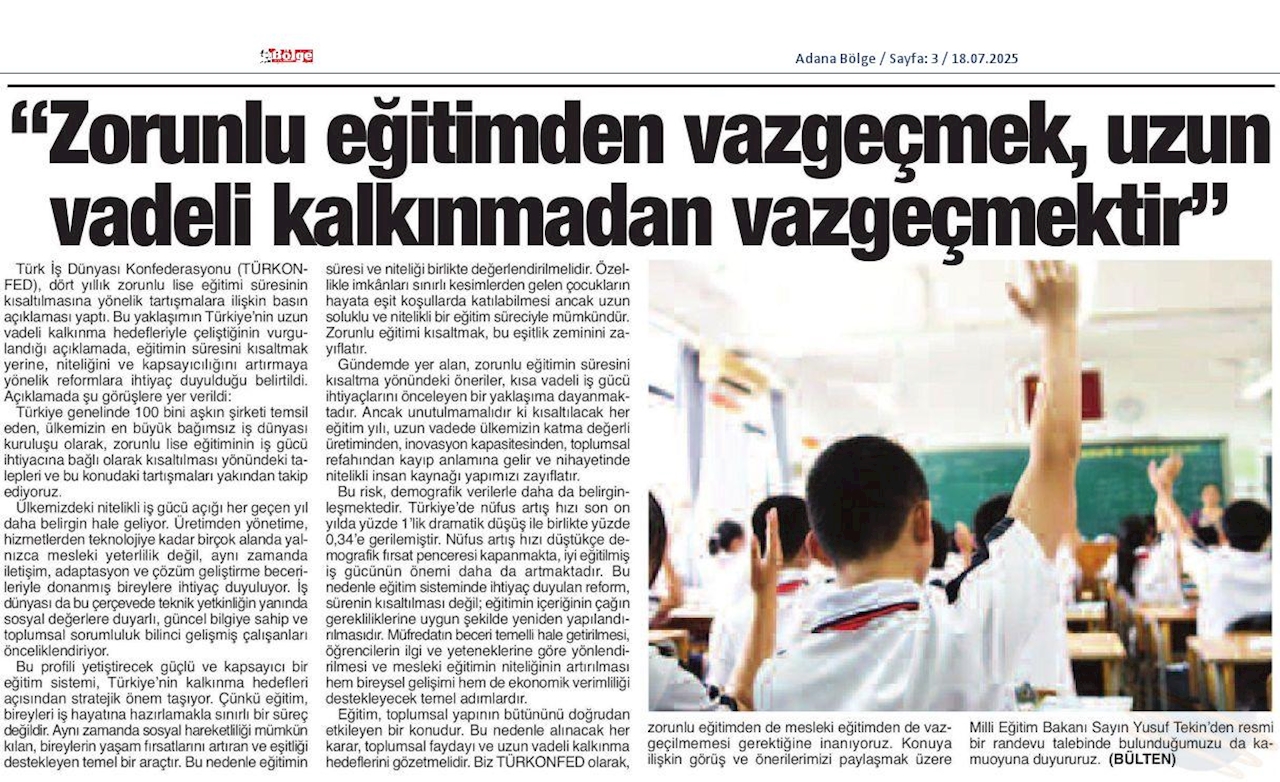 Zorunlu Egitimden Vazgecmek Uzun Vadeli Kalkinmadan Vazgecmektir - 8