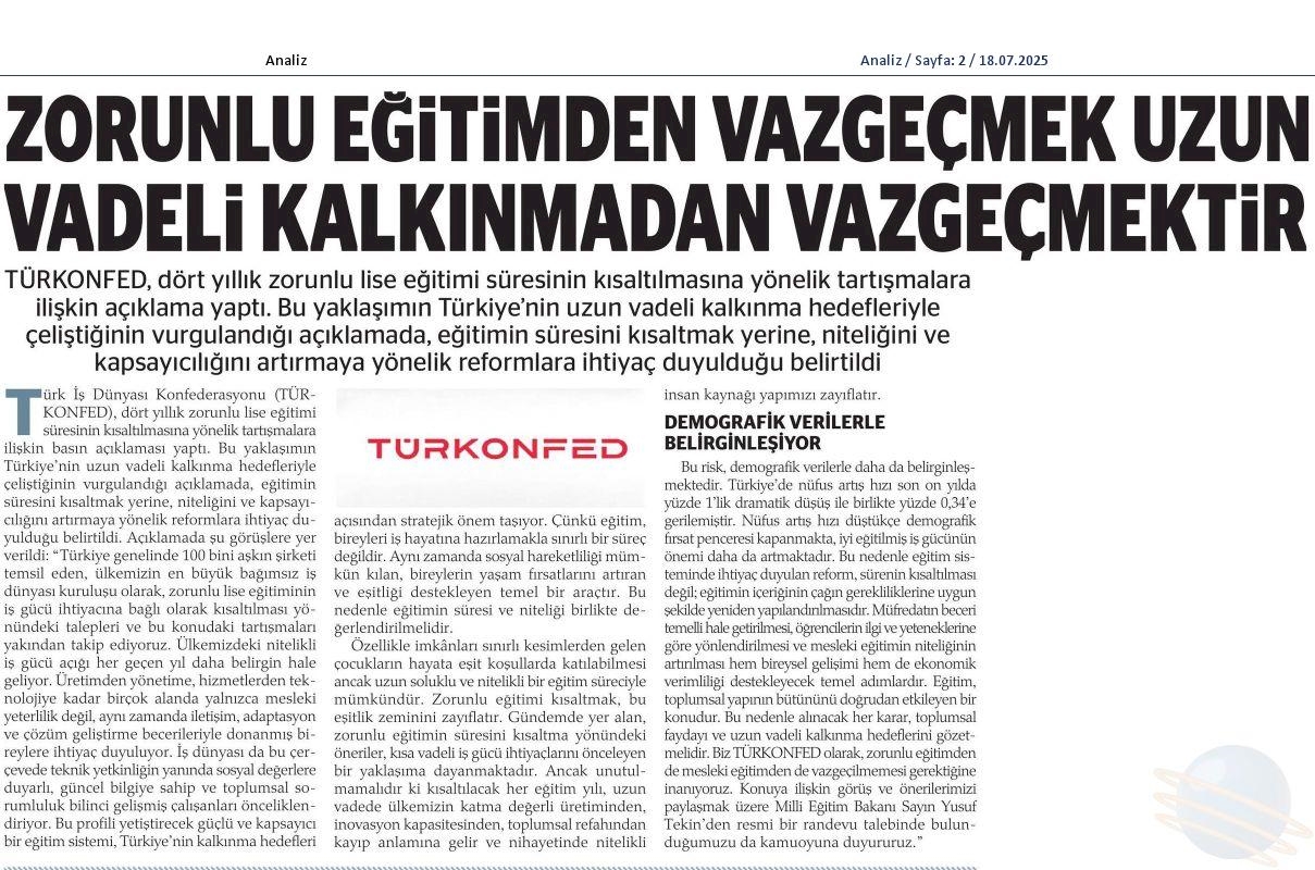 Zorunlu Egitimden Vazgecmek Uzun Vadeli Kalkinmadan Vazgecmektir - 11