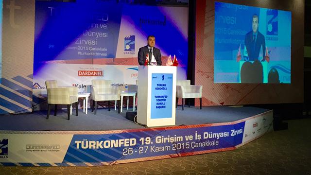 Tarkan Kadooğlu, TÜRKONFED Girişim ve İş Dünyası Zirvesi açılışında konuştu.
