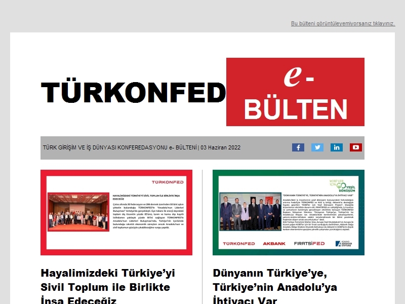TÜRKONFED Mayıs 2022 E-Bülten