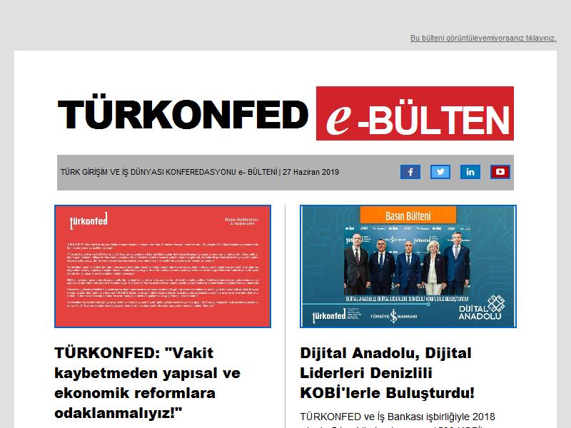 TÜRKONFED Haziran 2019 E-Bülten