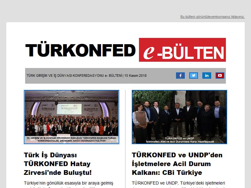 15 Kasım TÜRKONFED e-Bülten