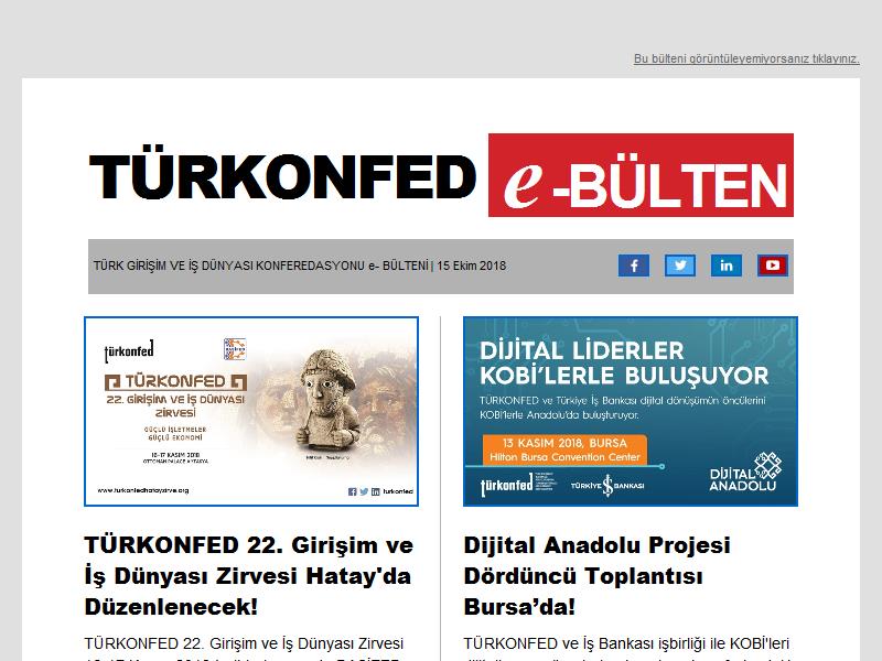 15 Ekim TÜRKONFED e-Bülten