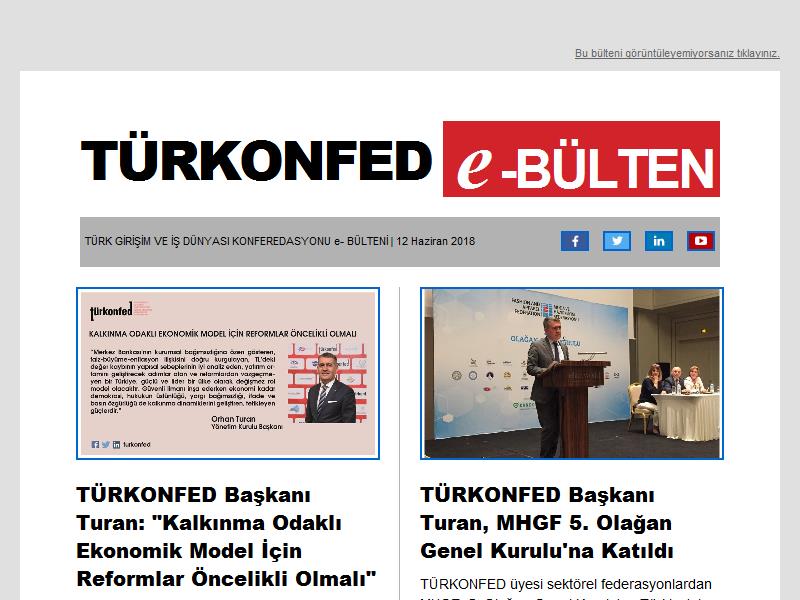 15 Haziran TÜRKONFED e-Bülten