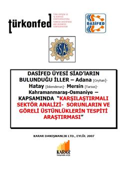 Doğu Karadeniz Bölgesindeki İller Kapsamında Karşılaştırmalı Sektör Analizi