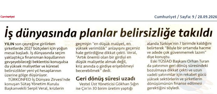 TÜRKONFED 27. İş Dünyası Zirvesi - 15
